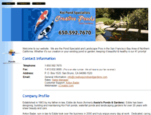 Tablet Screenshot of creativepondsandgardens.com